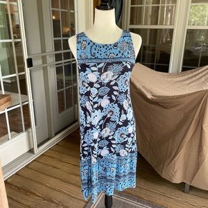 LOFT blue floral shift dress